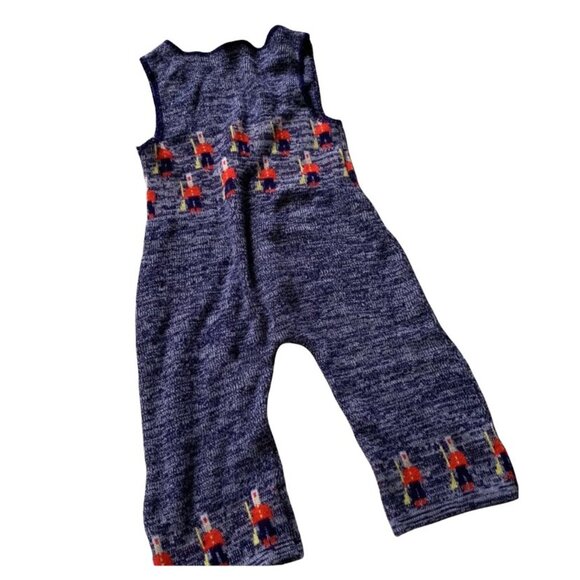 Vintage Cozy Knit Toy Soldier Romper 12 Months - Picture 6 of 6